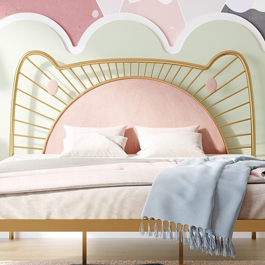 Modern Metal Standard Bed Headboard Princess Animals Theme Bed