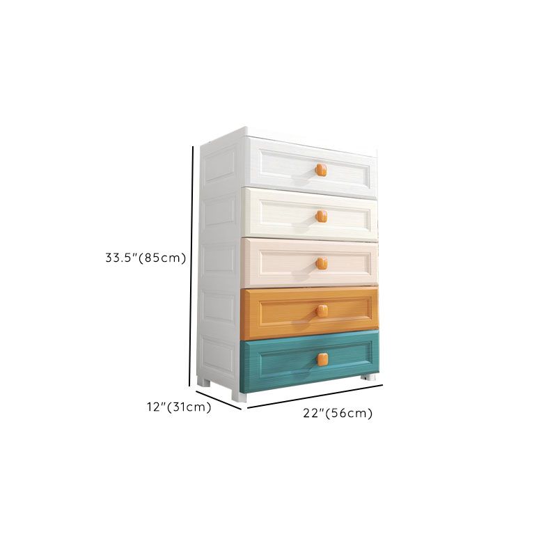 Plastic Dresser Scandinavian Baby Dresser with Drawers for Kids