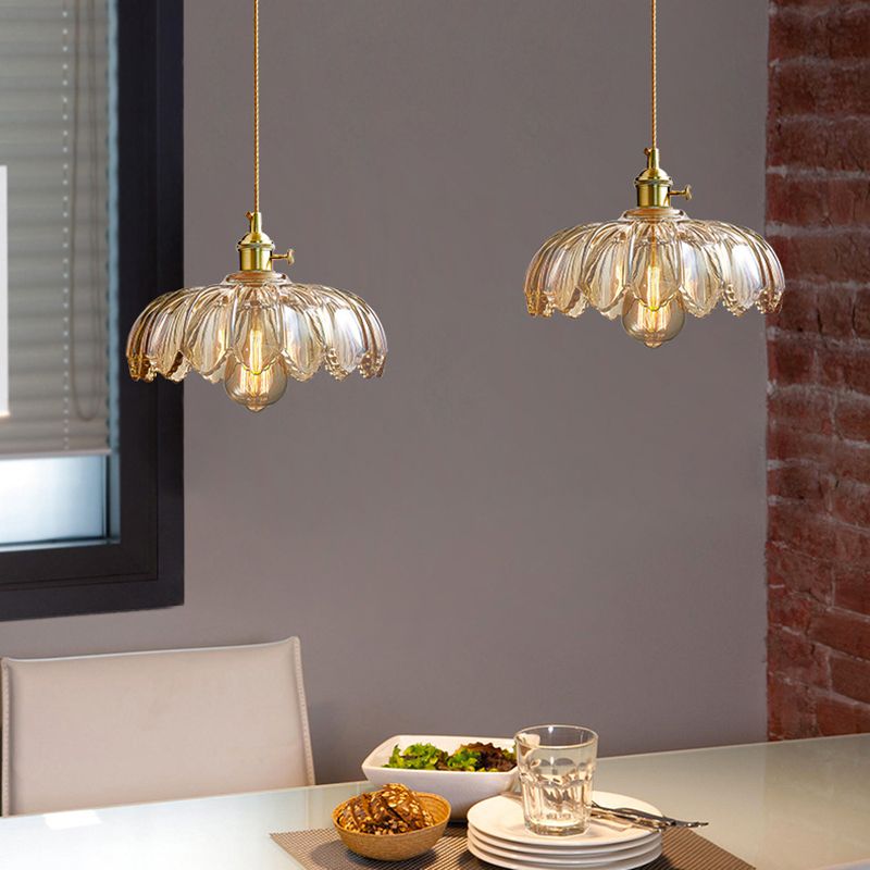 Modern Style Pendant Lighting Glass 1 Light Pendant Light for Bedroom