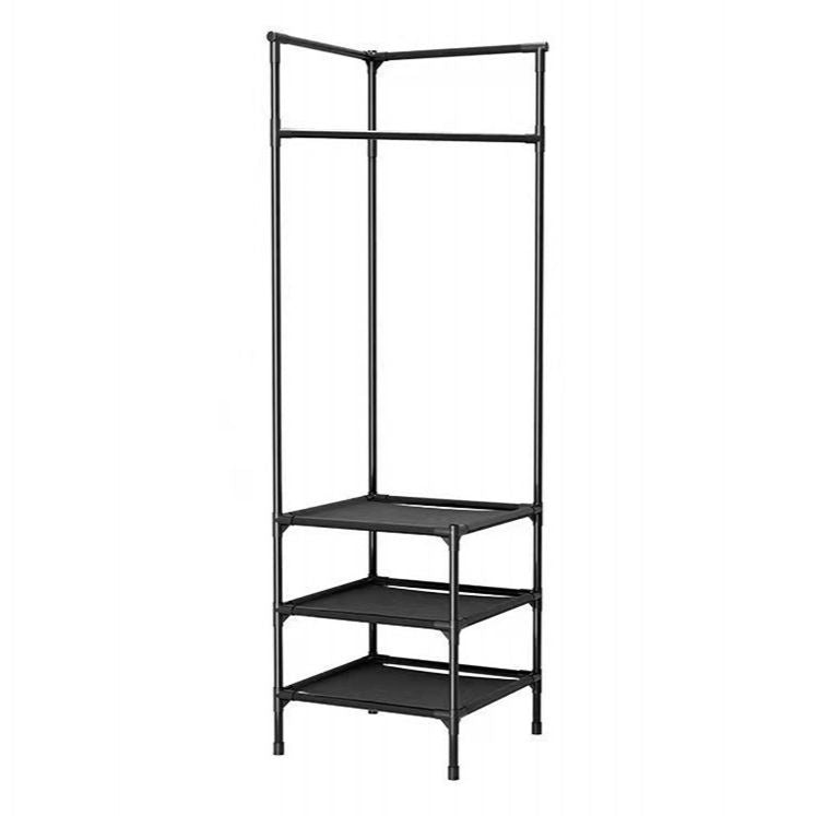 Metal Coat Hanger Shelves and Hanging Rail Industrial Hall Stand