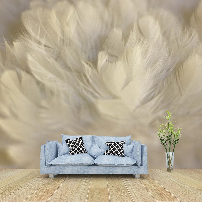 Environmental Wall Mural Stain Resistant Photography Decorative Feather Wall Mural