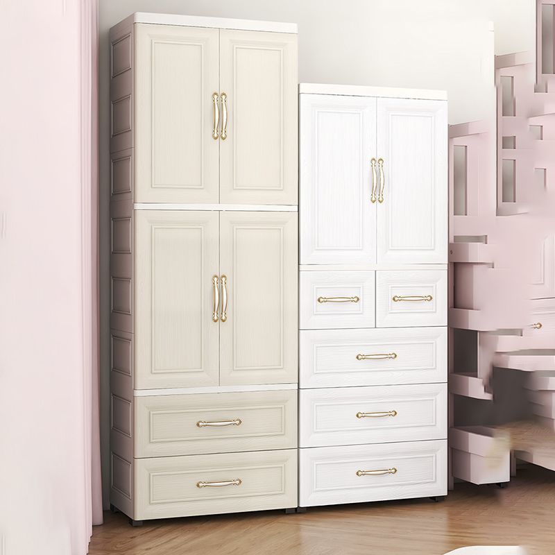 Contemporary Bedroom Armoire with Garment Rod Plastic Armoire Cabinet