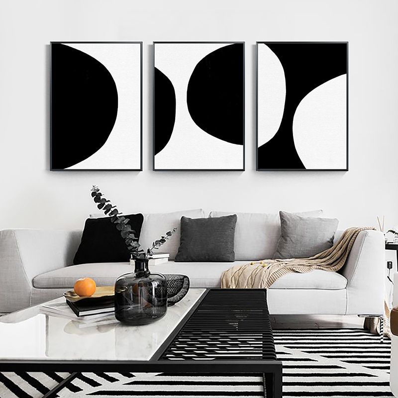 Canvas Textured Art Minimalism Style Semicircular Wall Decor, Multiple Sizes Available