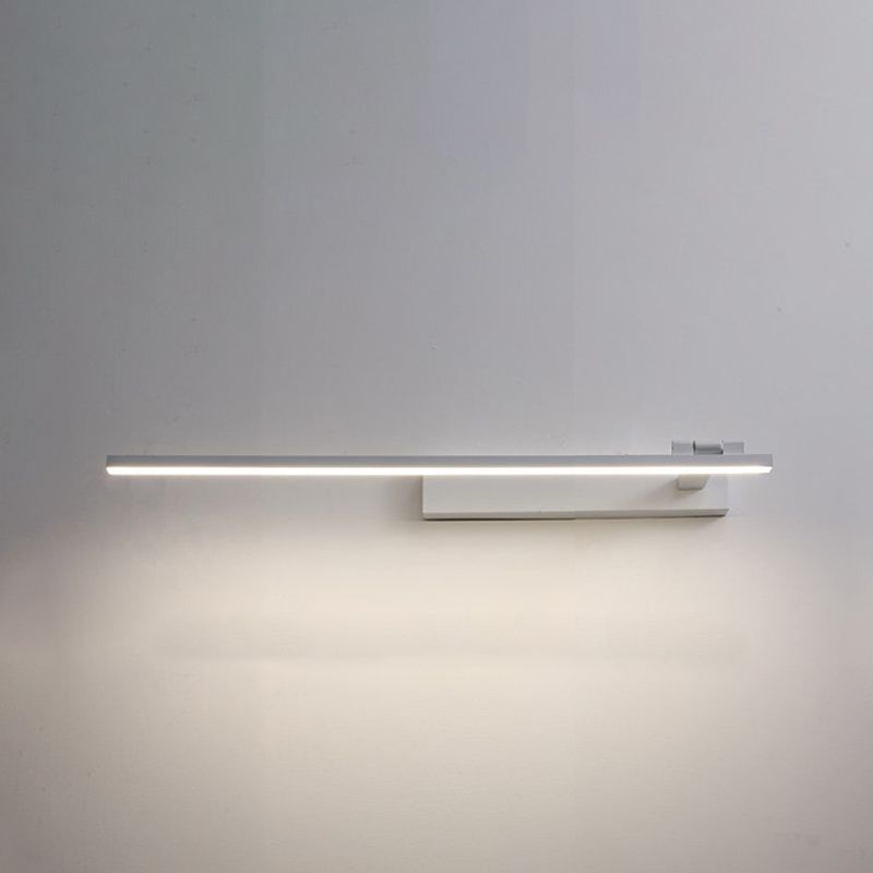 Lámpara de espejo lineal de metal lámpara de luz minimalista de pared LED de montaje liviano