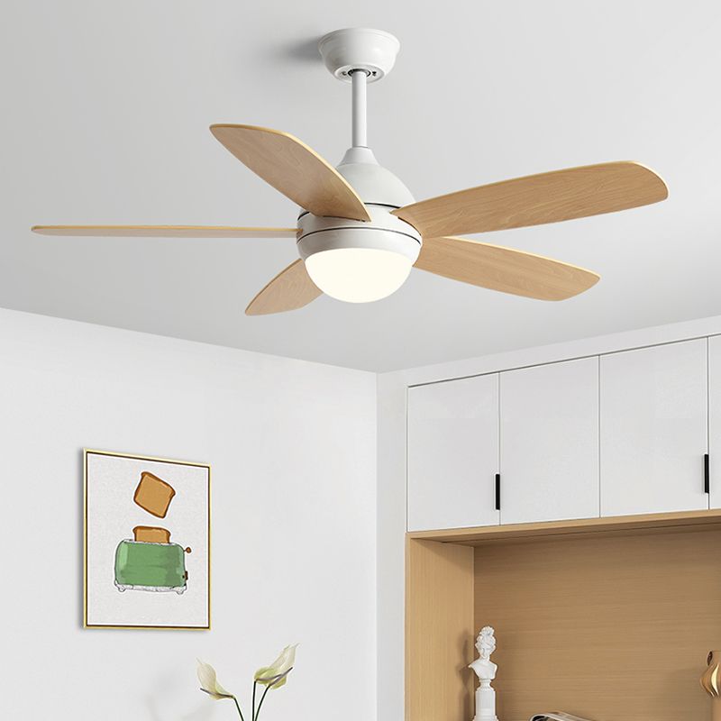 Contemporary Colorful Ceiling Fan Light Metal 1-Light LED Ceiling Fan for Bedroom