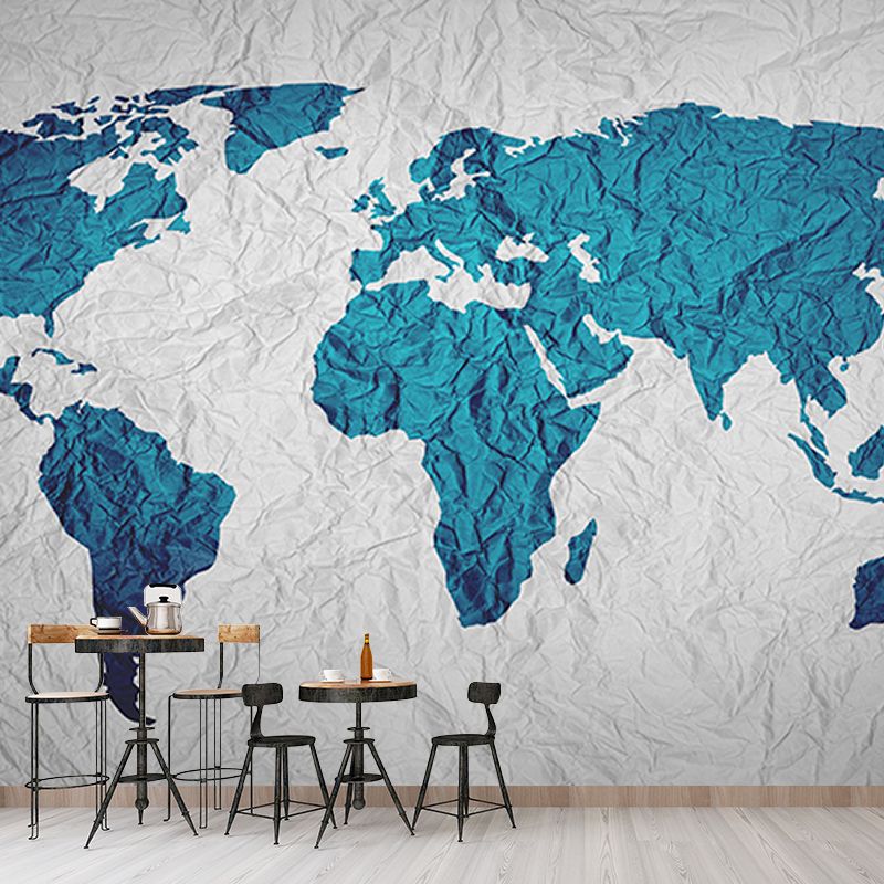 Wall Mural Decorative Photography Map Living Room Mural Wallpaper