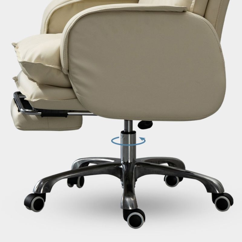 Contemporary Padded Arms Office Chair Height-adjustable Desk Chair for Office