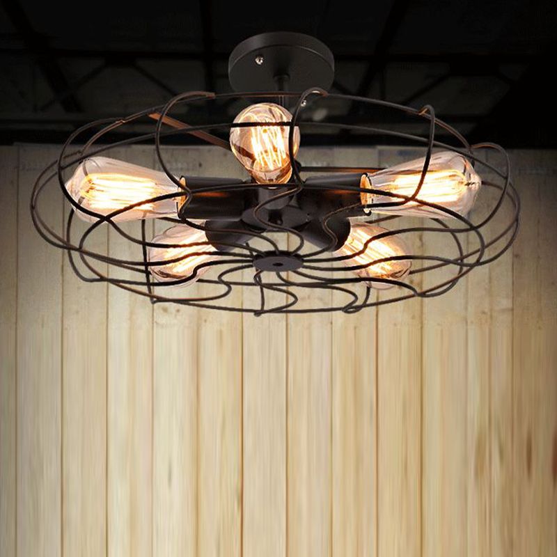 Metal Ceiling Light Fixture Industrial Style Ceiling Flush Mount