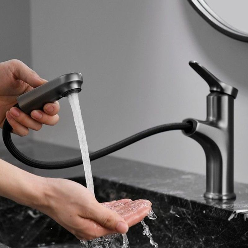 Contemporary Style Faucet Single Lever Handle Faucet with Swivel Spout