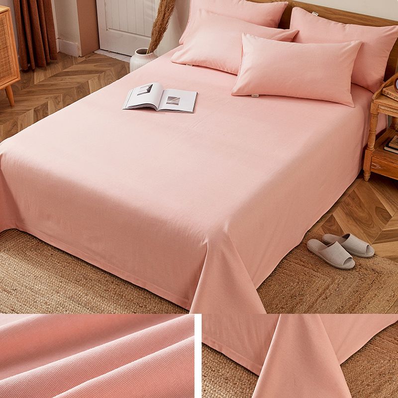 Cotton Bed Sheet 3-Piece Solid Color Fade Resistant Sheet Set