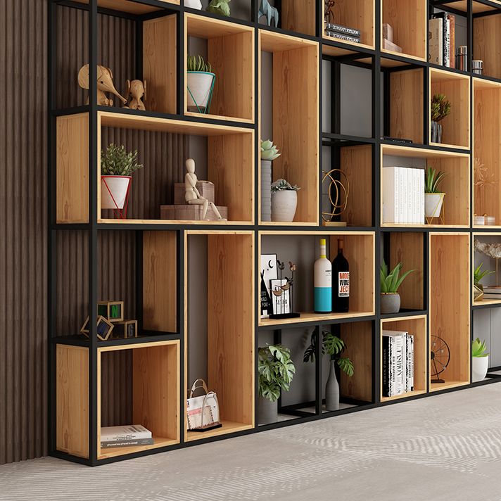 9.84"W Bookshelf Industrial Style Open Back Bookcase for Home and Office