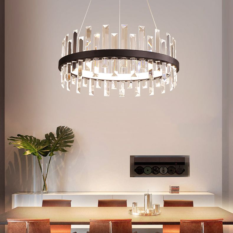 Modern Crystal Chandelier Light Led 1-Light Pendant Light for Living Room