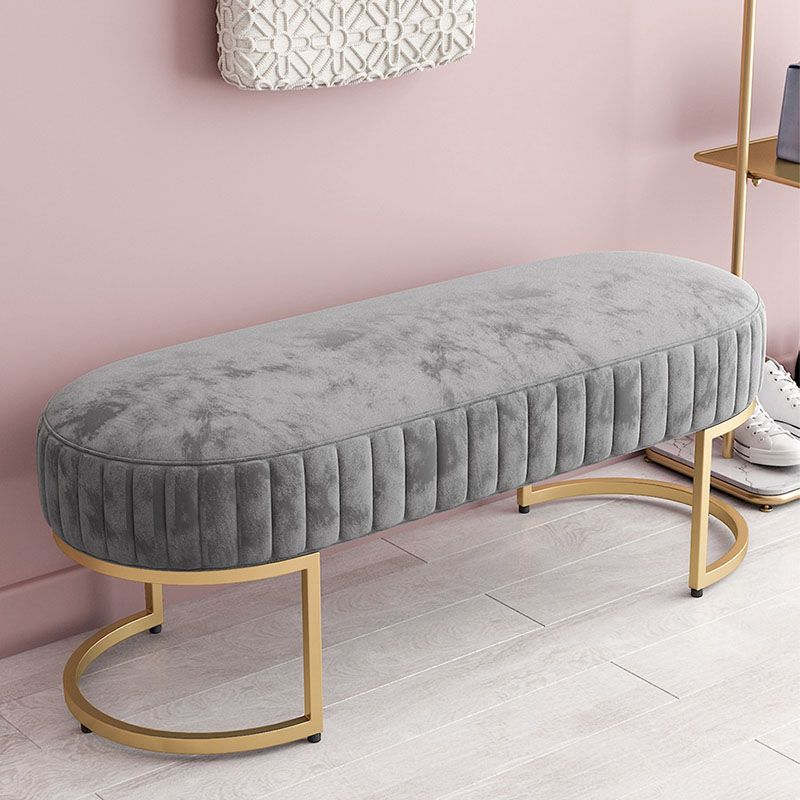 12.48-inch Width Modern Seating Bench Cushioned Metal Entryway Bench