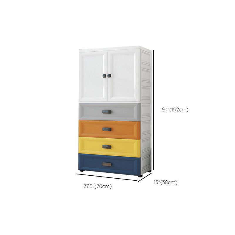 Rectangle Kid's Airmoire Plastic Youth Armoire with Garment Rod