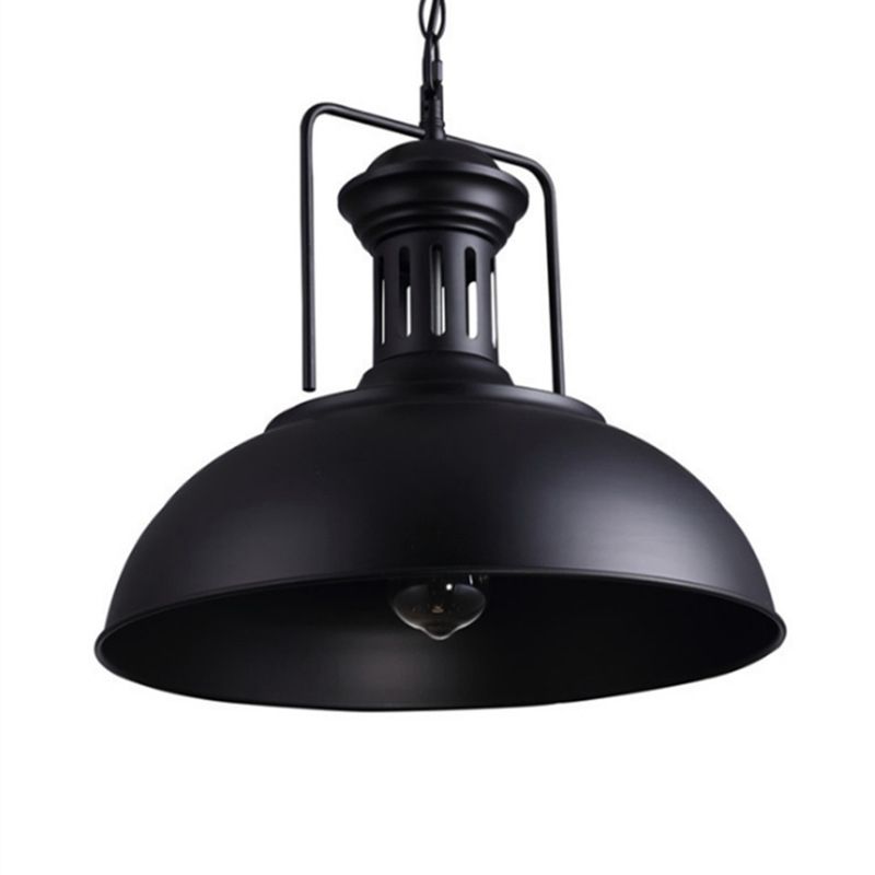 Bowl Shape Hanging Lighting Industrial Style Metal 1 Light Hanging Lamping for Restaurant