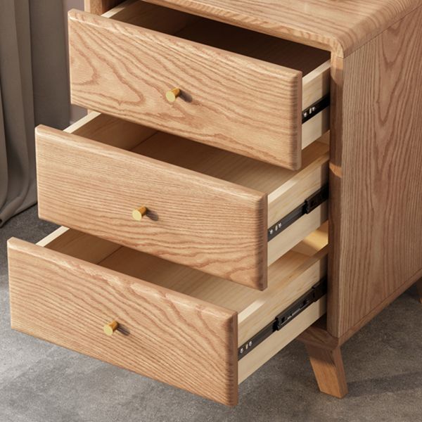 Modernism Storage Night Table 2/3 Drawers Wood Bed Nightstand for Bedroom