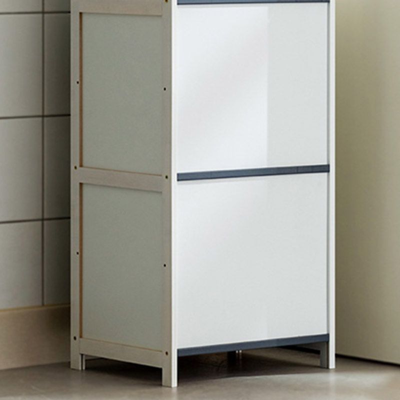 Modern Style Dining Server White Wood Dining Server with Acrylic Doors