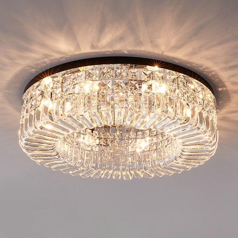 Modern Crystal Ceiling Light Creative Flush Mount Light Fixture for Bedroom