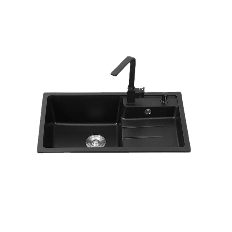 Contemporary Style Kitchen Sink Stainless Steel Kitchen Double Sink with Soap Dispenser