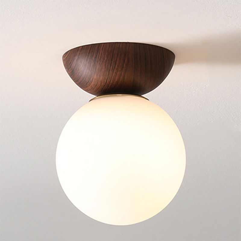 Contemporary Ceiling Lamp Simple Glass Flush Mount Light Fixture