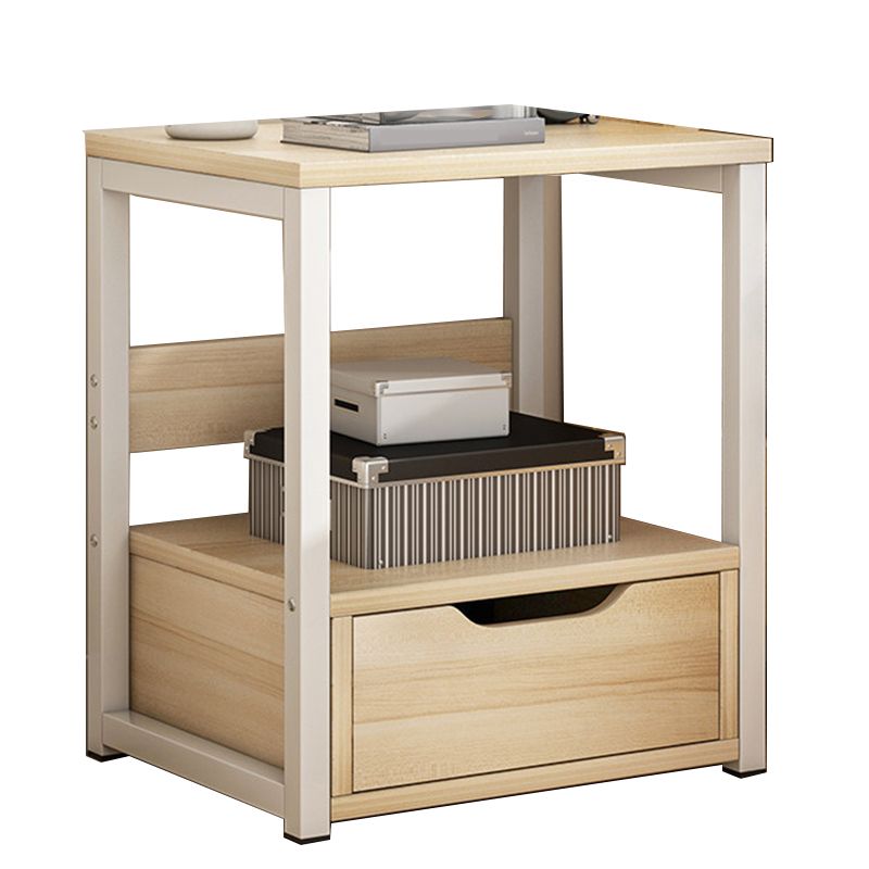 Contemporary Drawer Storage Bedside Cabinet Wood Nightstand for Bedroom