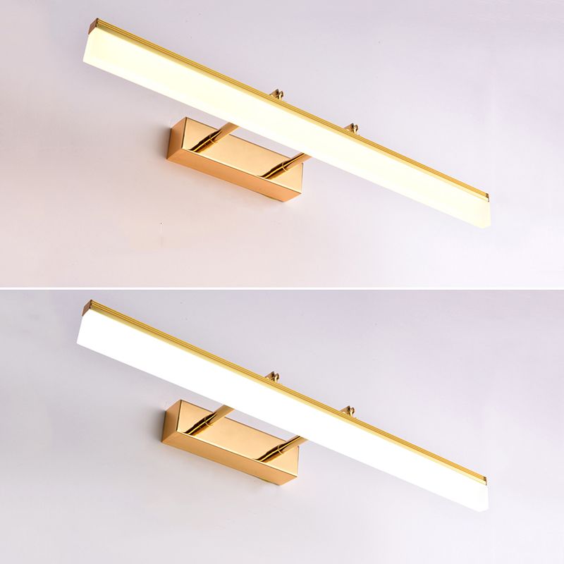 Rectangular Bathroom Sconce Light Fixture Metal LED Modern Wall Mount Light Fixture