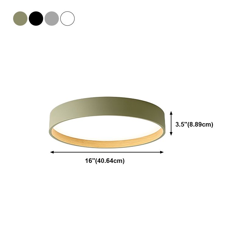 Moderne stijl ronde vorm plafondarmatuur metalen 1-lichts plafondlamp