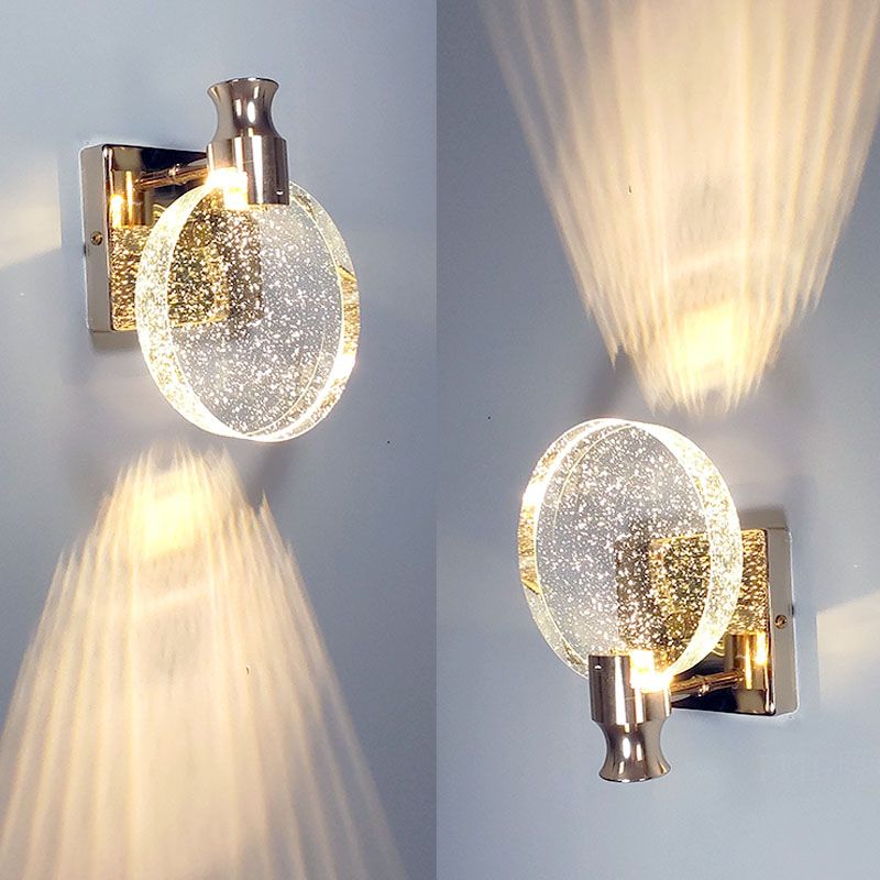 Crystal Round Tanity Wall Donce Modern Style 1 Light Toce Lighting Accesors