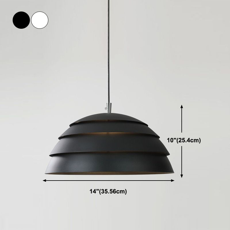 Bowl Shade Hanging Lighting Modern Style Metal 1 Light Hanging Lamp for Bedroom