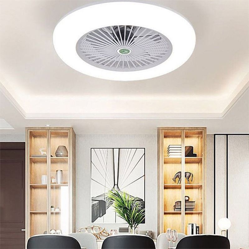 Modern LED Ceiling Fan Light Simple Flush Mount Light for Living Room