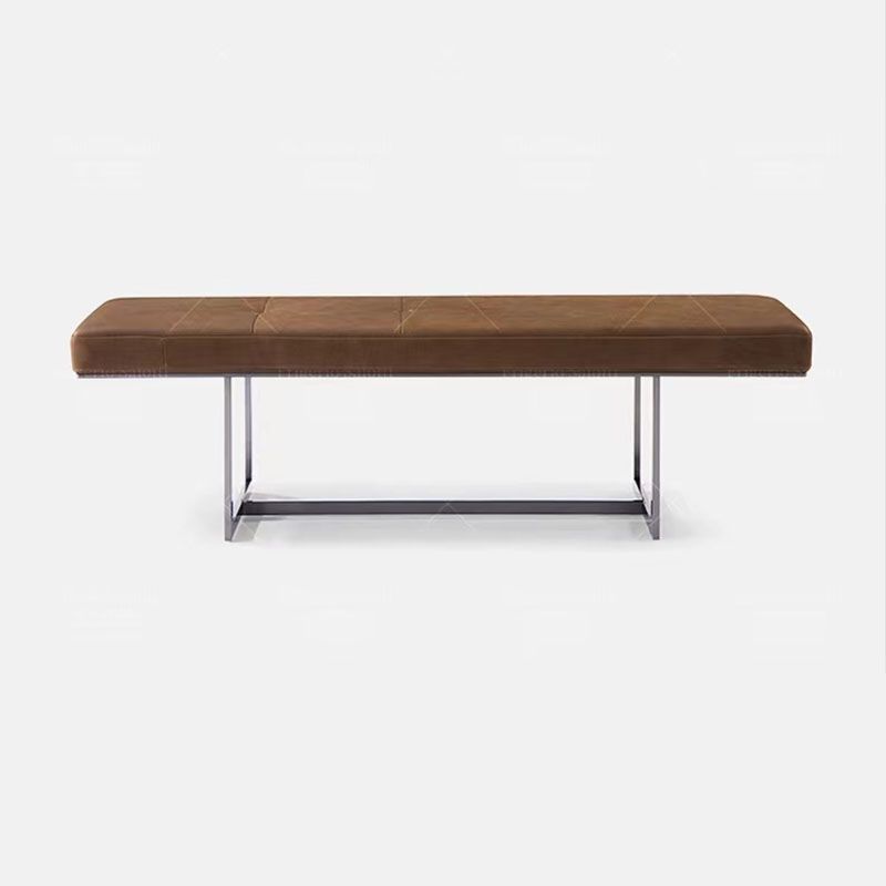 15.6" W Industrial Entryway Bench Rectangle Seating Bench with Upholstered