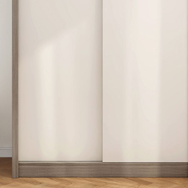 Contemporary Wood Wardrobe Armoire Gray and White Armoire Cabinet