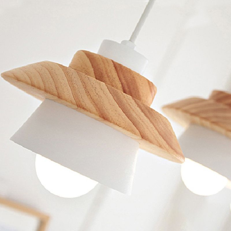 Wooden Hanging Pendant Light Modern Style Suspension Pendant Light