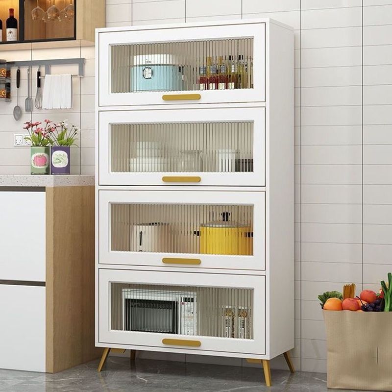 Modern Style Kitchen Server Engineered Wood Server with Metal Legs