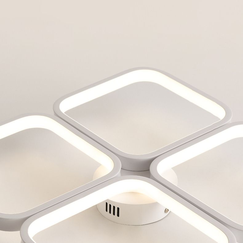 White Acrylic Ceiling Light in Modern Creative Style Geometric LED Flush Mount