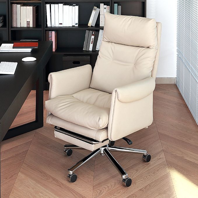 Height-adjustable Managers Chair Ergonomic Adjustable Executive Leather Chair