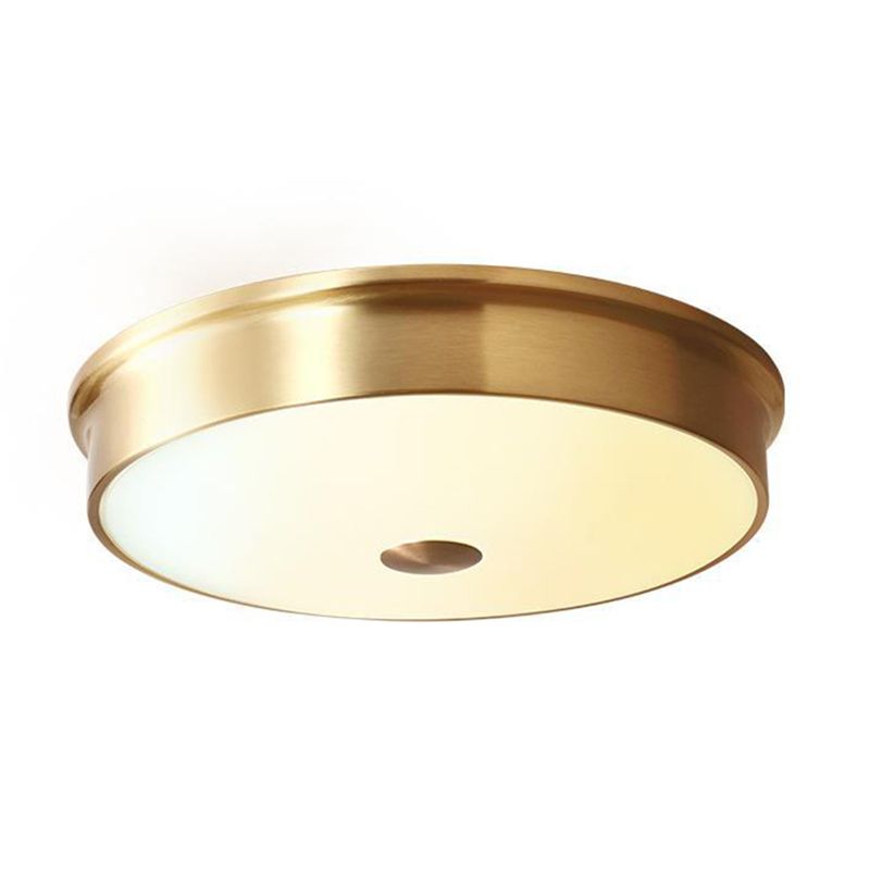 Gold Ceiling Light Modern Ceiling Mount Light with Glass Shade for Bedroom