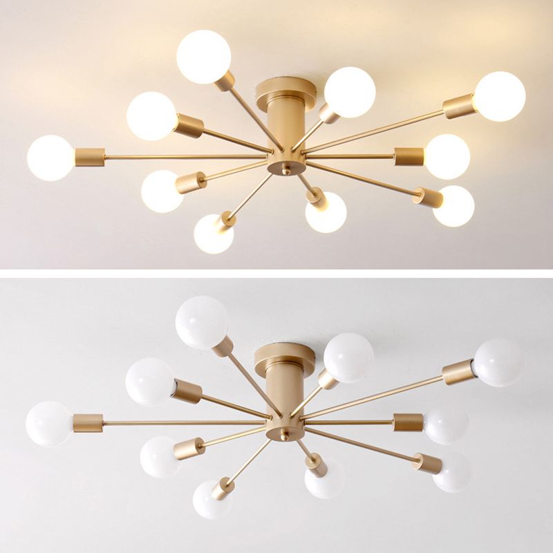 Molecular Styling Minimalism Flush-mount Light Open Bulb Design Living Room Ceiling Lamp