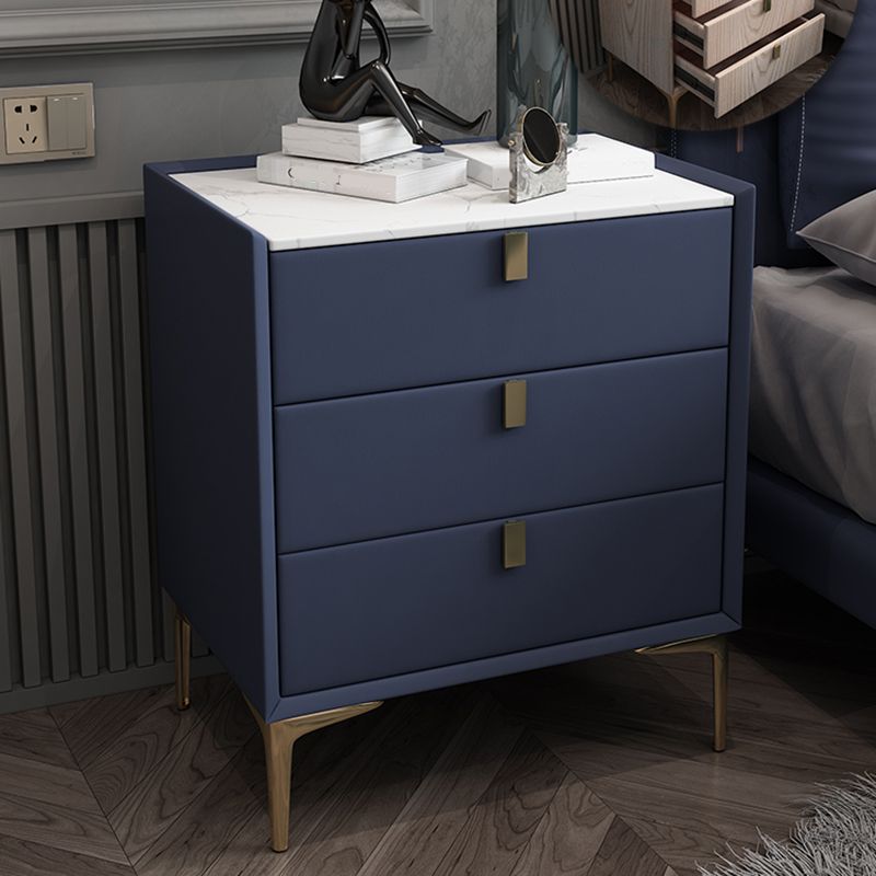 Solid Wood Drawer Storage Night Table 2 Drawer Modern Bed Nightstand