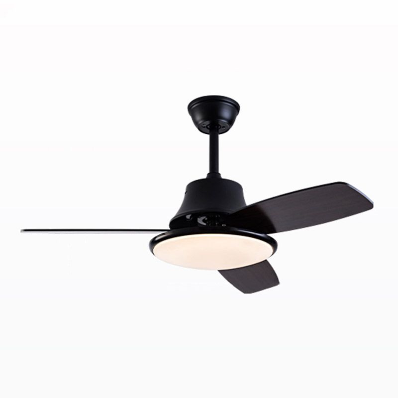 Nordic Style Ceiling Fan Lamp LED Ceiling Fan Light with Wooden Fan Blade for Bedroom