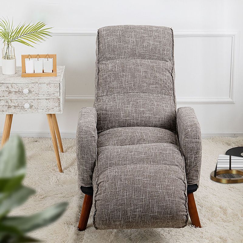 Modern Linen Standard Recliner Upholstered Recliner Chair in Gray