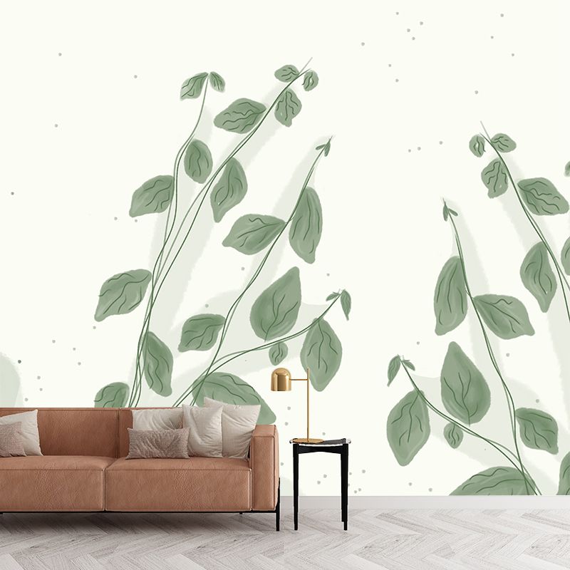 Eco-friendly Wall Mural Wallpaper Illustration Plant Decoration Sitting Room Wall Mural