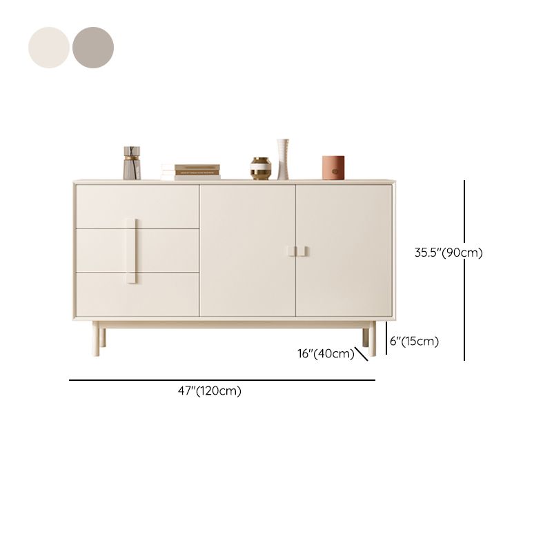 Contemporary Sideboard Cabinet Birch Sideboard Table with Doors for Living Room