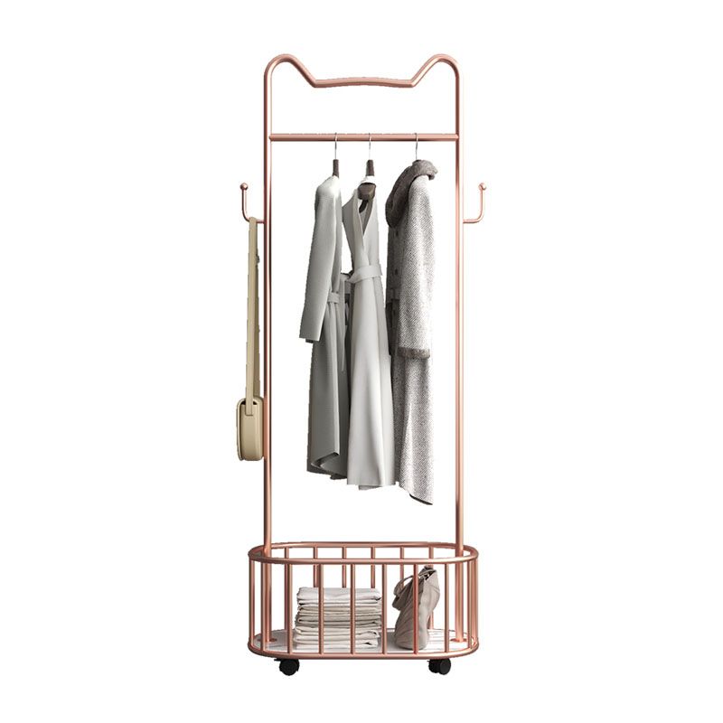 Contemporary Hall Stand Metal No Distressing Hooks Included Free Standing Rack Metal