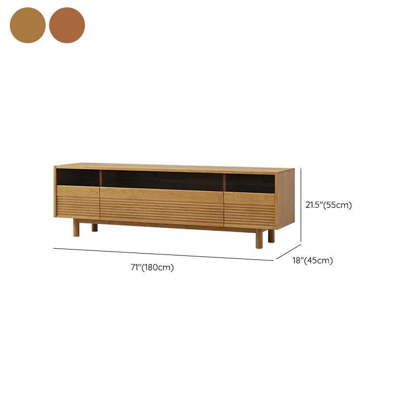 Scandinavian Media Console Wooden TV Console for Living Room