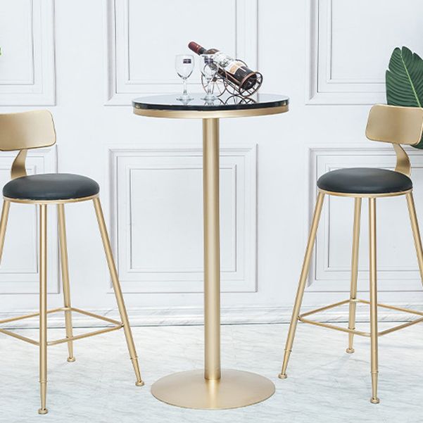 Stone Bar Dining Table Glam Round /Square Bar Table with Pedestal for Dining Room