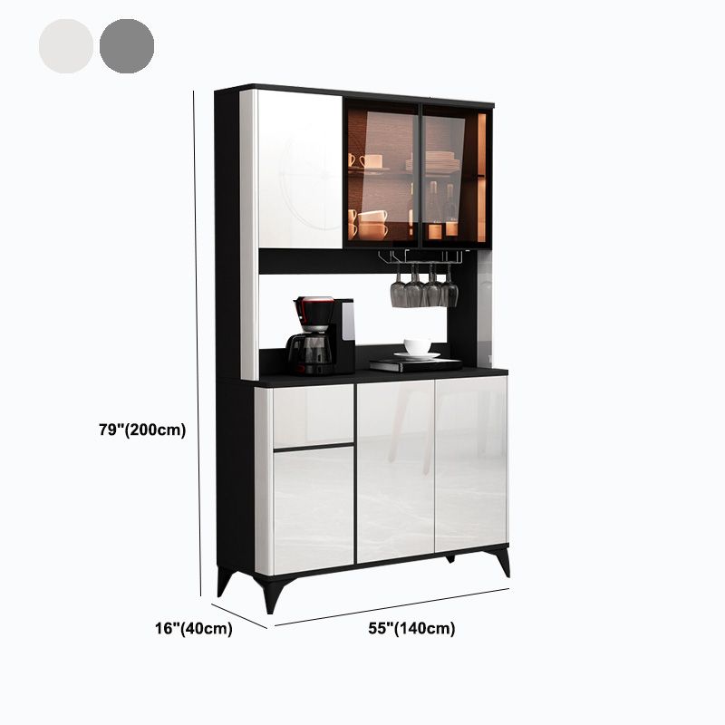 Contemporary Side Board Engineered Wood Sideboard for Kitchen