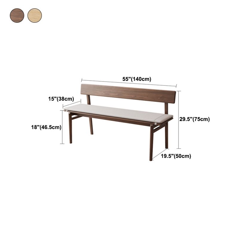 Rustic Dining Bench with Wood Frame, 29.5"H Bench with 4 Legs