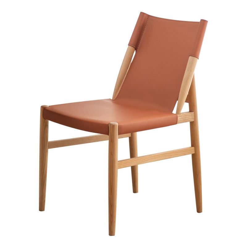 Contemporary Upholstered Side Chair Home Solid Wood Dining Chair