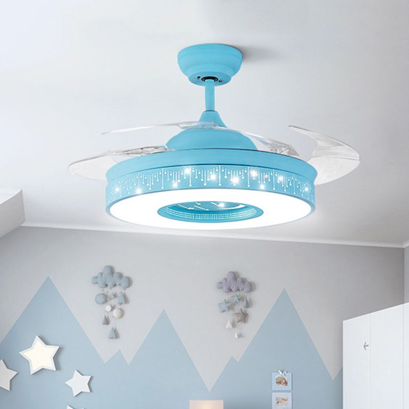 Anneau Metal Semi Flush Lighting Kids Rose / Blue Finis